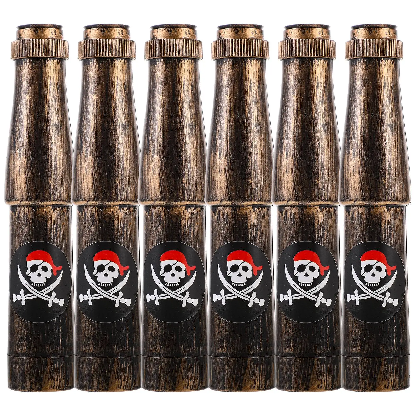 

6 Pcs Pirate Telescope Telescope Toys Retro Collapsible for Children Adults Party Favor Camping Hiking