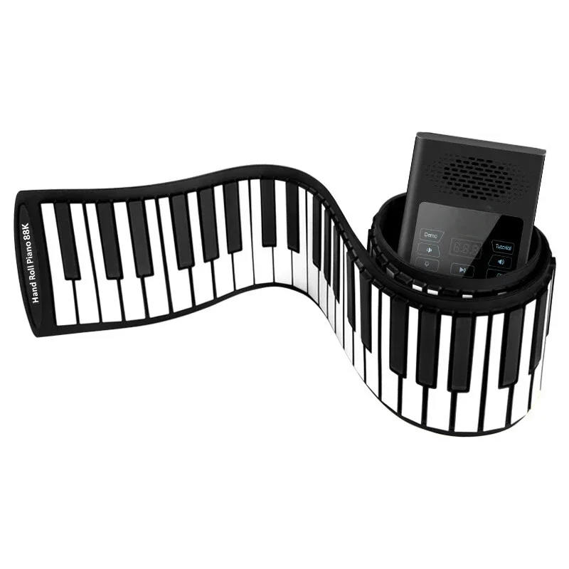 Hand-rolled piano Portable 88-key professional version Thickened arranger keyboard Adult children 88-key black smart version