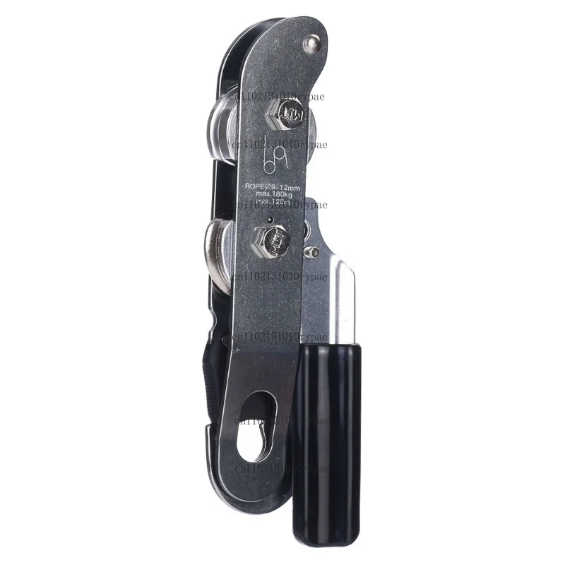 Rock climbing self-locking hand-controlled descender, exterior wall cleaning, high-altitude slow descent device, tool