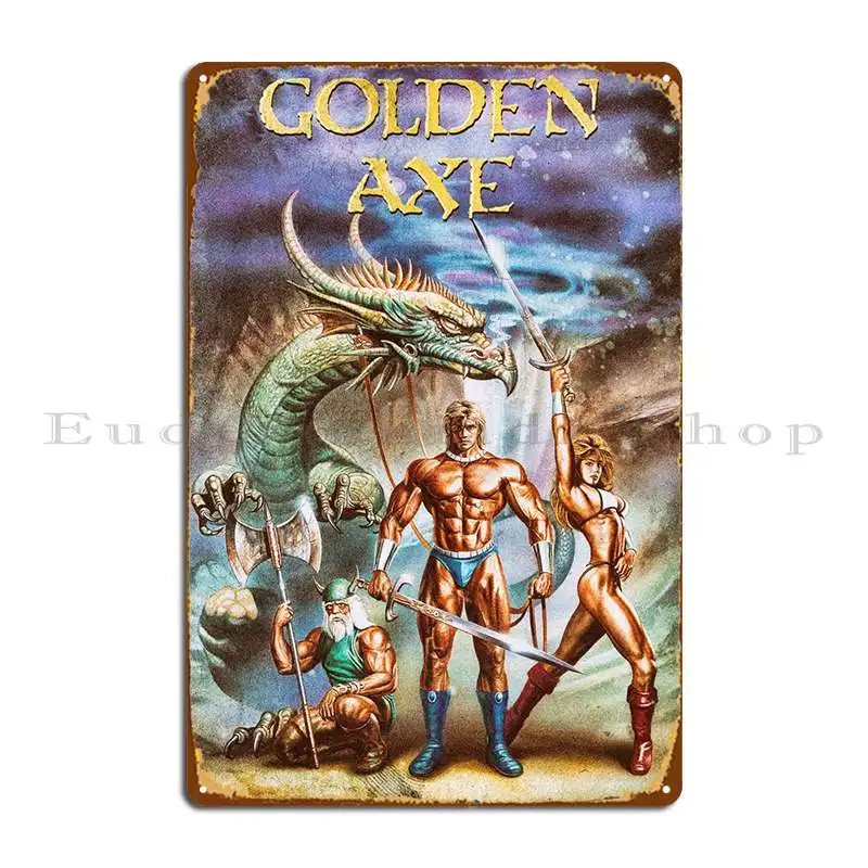 Rtero Gaming Golden Axe Metal Plaque Poster Garage Wall Decor Custom Pub Club Tin Sign Poster