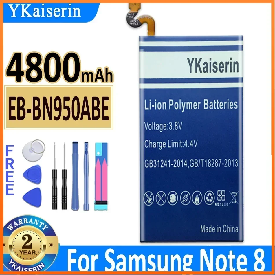 4800mAh  EB-BN950ABE Battery for Samsung Galaxy Note 8 Note8 N950 SM-N950F N950FD N950U/U1 N950W N950N N9500 N9508 N950D Bateria