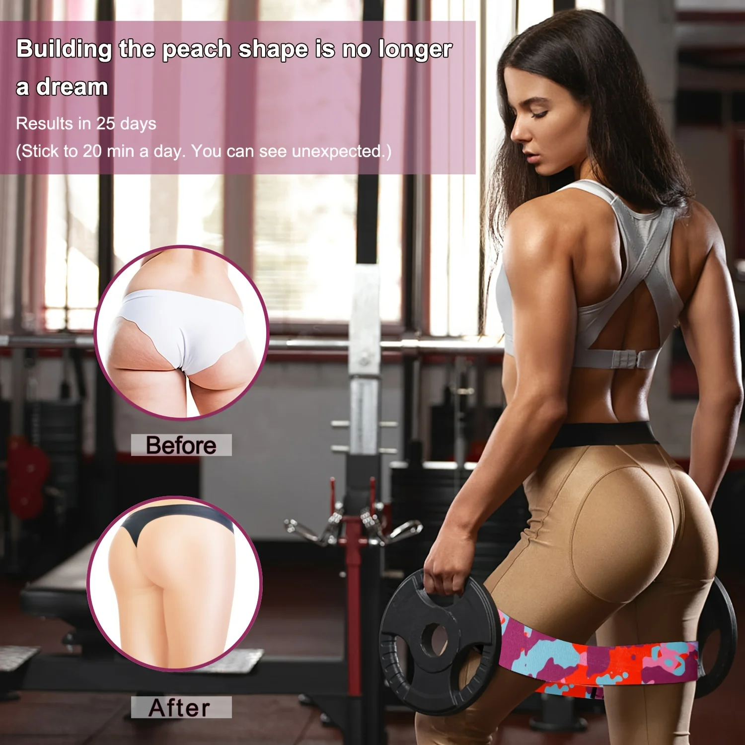 High-Quality Resistance Bands Loop for Home Gym Exercise: Fitness Yoga Workout Training for Whole-Body, Booty, Leg, and Arm - 1p