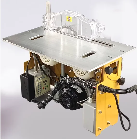 Electric lift brushless silent dust-free child and mother saw woodworking precision push table pure copper motor, silent cutting