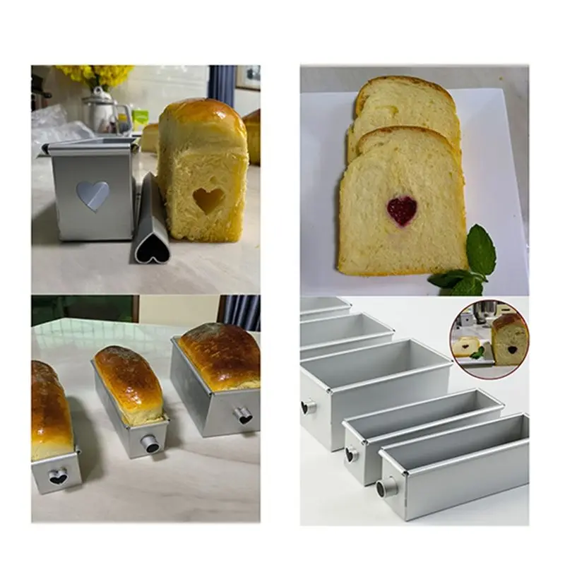 M12K-Multi-Shape Cake Mold Bundle For Sandwich Bread And Hollow Ancient Cakes - 100G Heart And Square Molds
