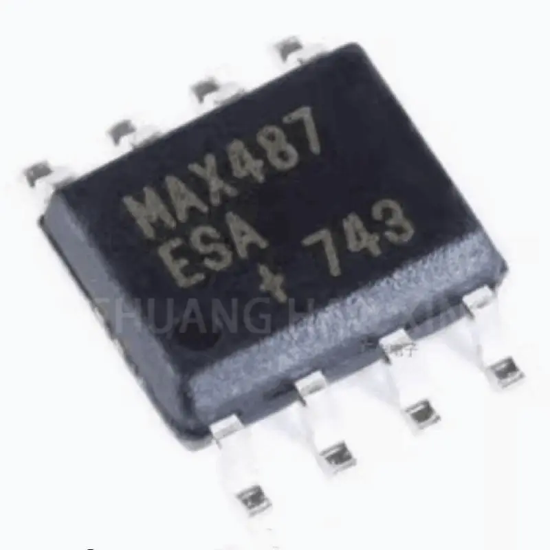 10Pcs/NEW Original genuine SMD MAX487ESA+T SOIC-8 RS-422/RS-485 transceiver chip IC