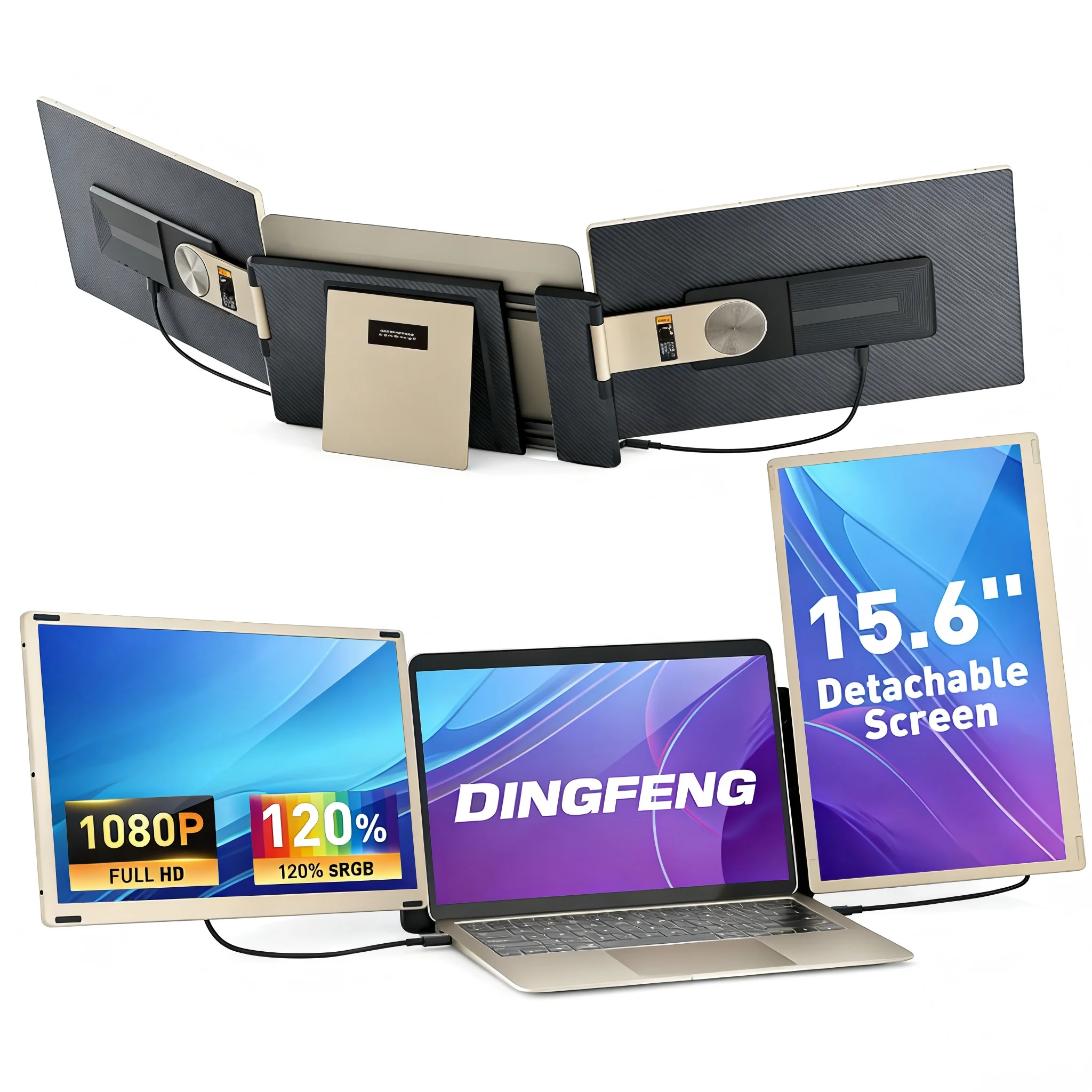 Triple S6 Best Seller 15.6 Inch 1920*1080 FHD LCD Monitors Screen IPS Panel HDR Display Without Battery Laptop Portable Monitor