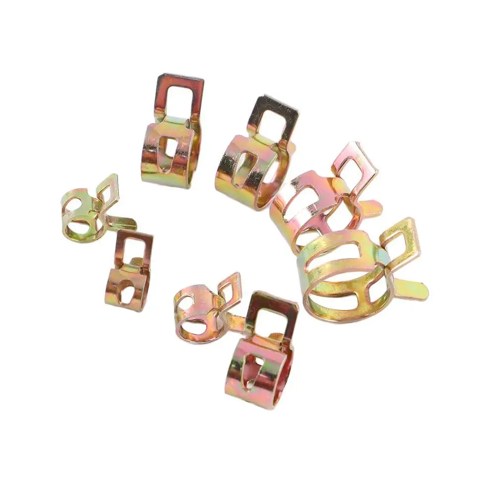 

Flexible Air Tube Clamps Reusable 6-15mm Spring Band Hose Clips Silicone Pipe Clamp Fuel Line Hose Water Pipe