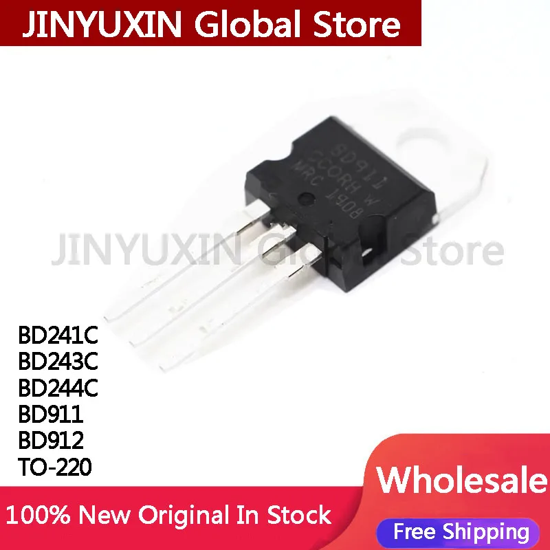 MXY 10Pcs BD241C BD243C BD244C BD911 BD912 TO-220 IC Chip in stock Wholesale