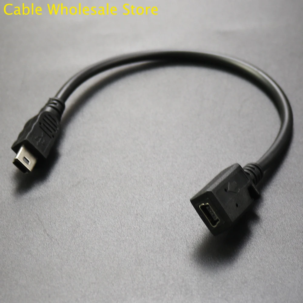 Cable Wholesale Store 1Pcs Mini Male USB Plug To Micro USB Female Data Charger Cable Adapter Converter Data Cable Transfer Line