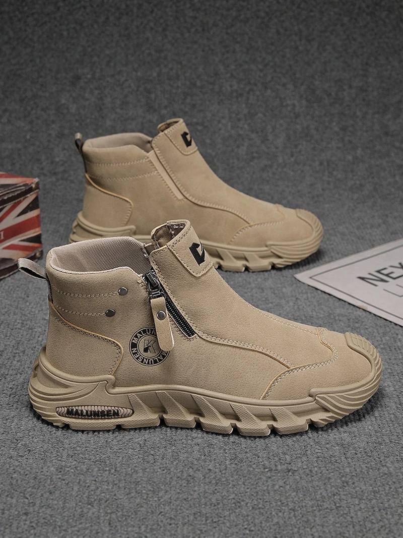 

Men's Work Boots 2026 New Summer Anti-Slip Wear-Resistant Boots Casual Style Labor Protection Shoes for Office And Work