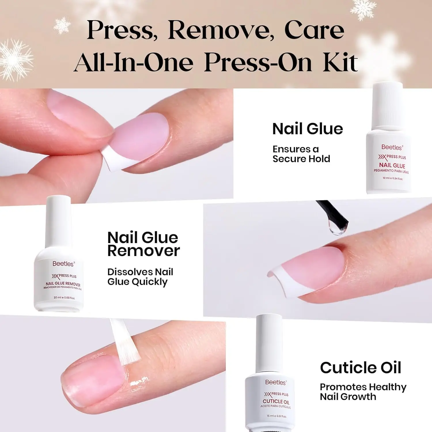 Zestaw Świątecznych Czerwonych Paznokci Sztucznych - 160 sztuk, Kompletny Zestaw z Klejem, Zmywaczem, Lampą i Narzędziami