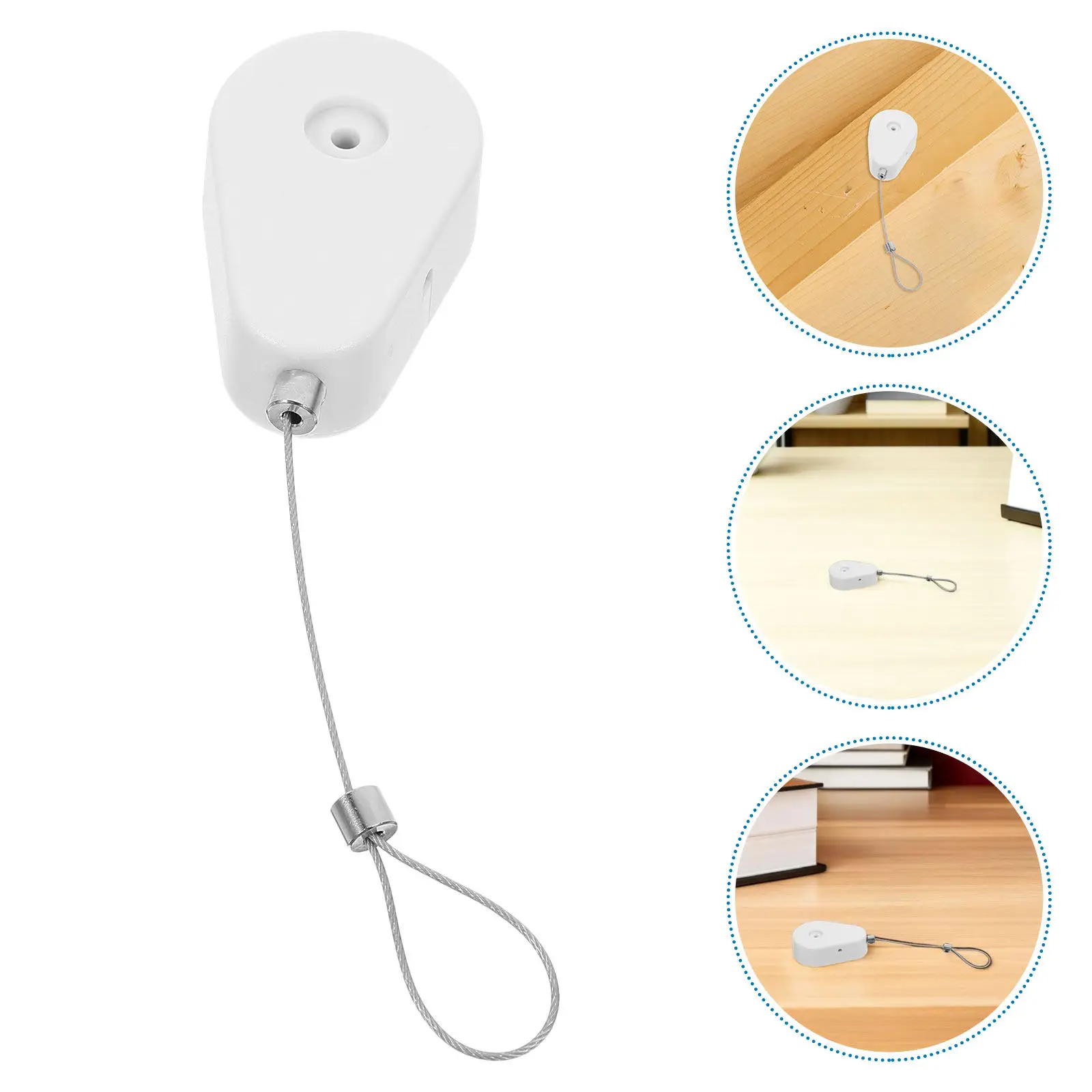 4Pcs Retractable Box Telescopic Anti-Lost Cable Lock for Laptop TV Remote Gaming Controller Security Wire Tether