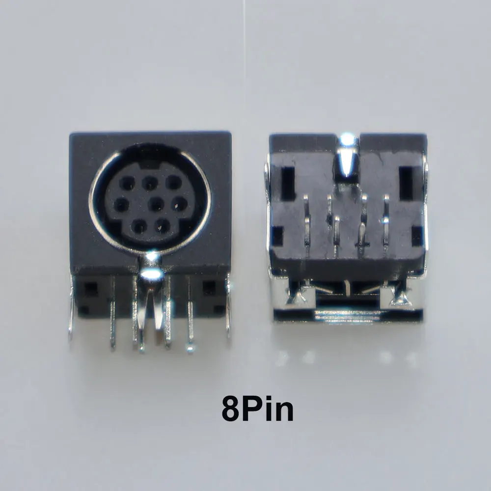 10 stks Terminal Audio Video Din Vrouwelijke Socket Connector S-video PCB Mount 3/4/5/6/8/9Pin Zilver Tone PS2 Circulaire DIN Micro Jack