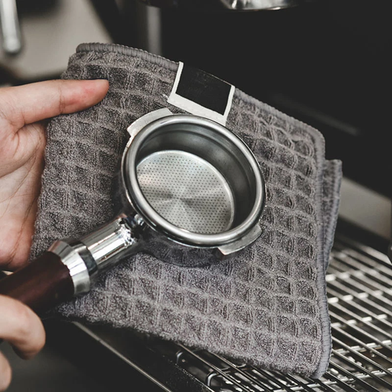 ●Barista Bar Towel Milk Tea Shop Coffee Machine Special Rag Absorbing Water Without Lint Cleaning Cloth White Small Square Towel