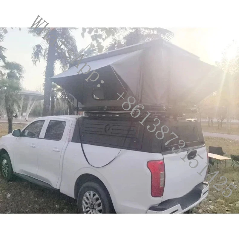 

Suitable Pickup Truck Camping Road Tent High-Style Helicopter Top Manganese Steel Three-Door Double Sleeping Cover Aluminum