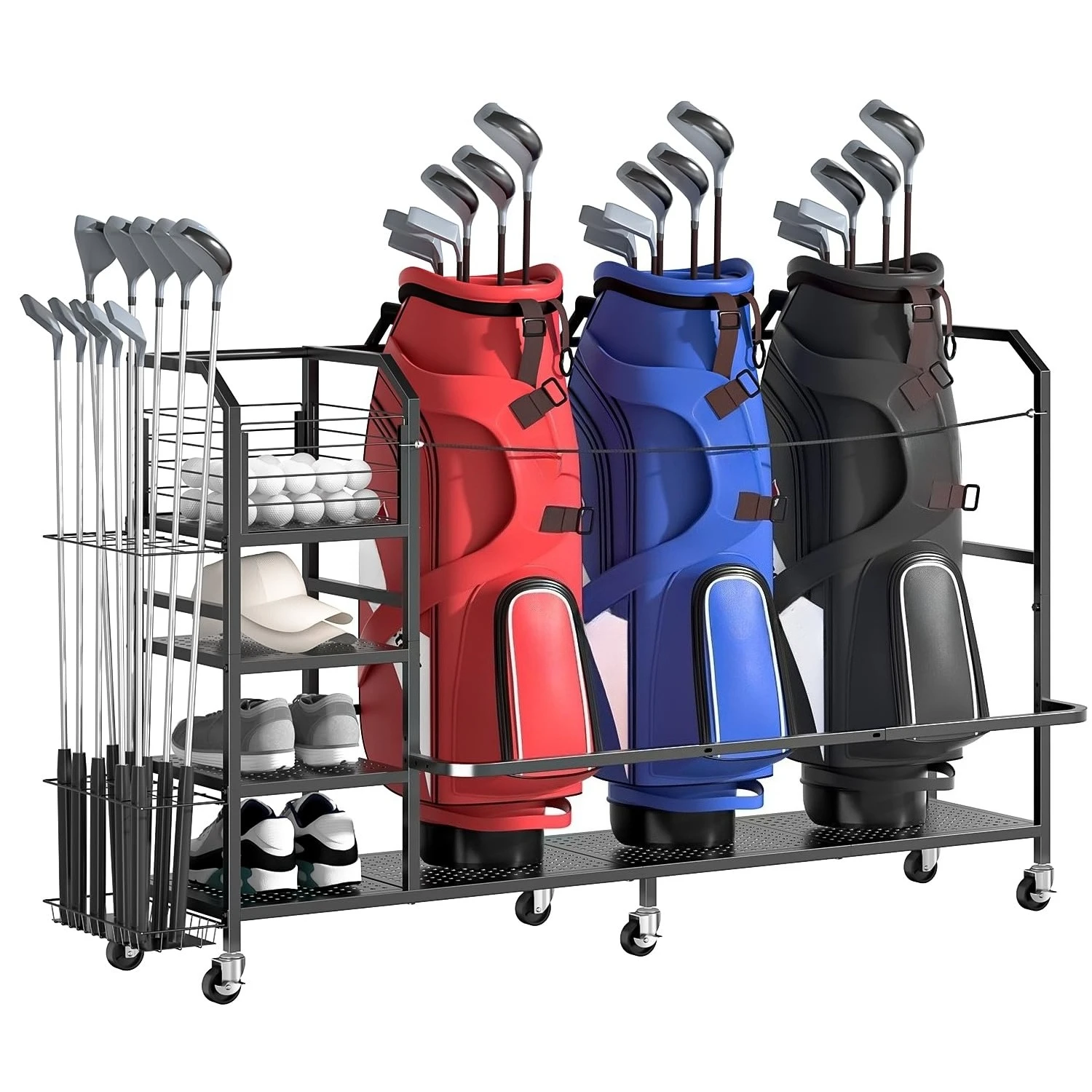 Golf Equipment Organizer For Garage - Penyimpanan Tas Golf, Organizer Tas Golf