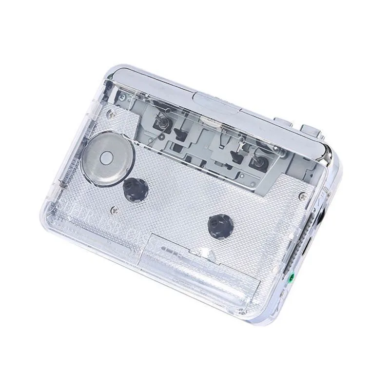 Fully Transparent Shell Tape Player Retro Old-Fashioned Cassette Player USB Music Player English Walkman Tape To MP3 Player