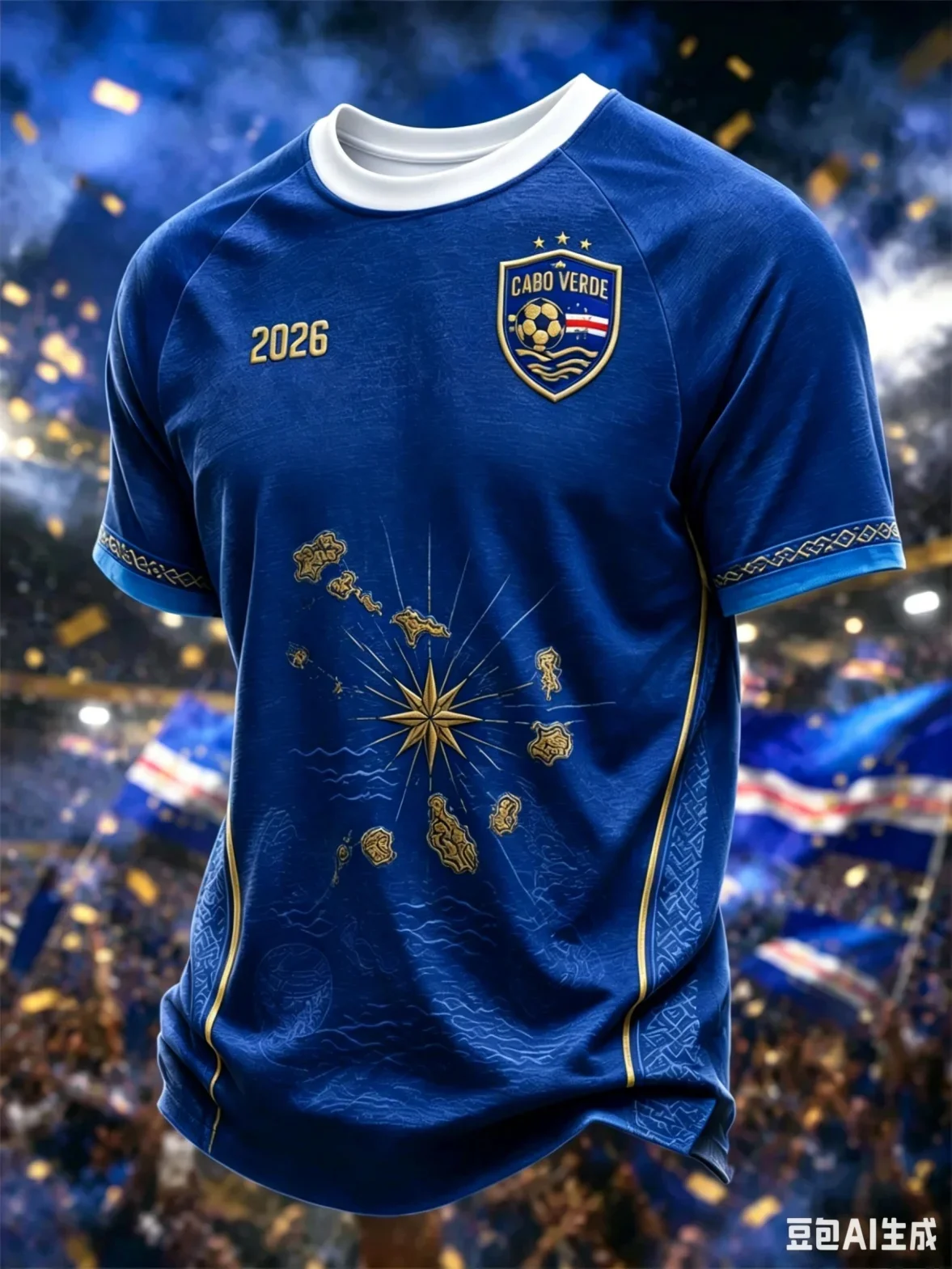 Cape Verde 2026 Island Theme Concept Home Football Shirt Short Sleeve Shirt Quick Drying Sports Leisure T-shirt Men's