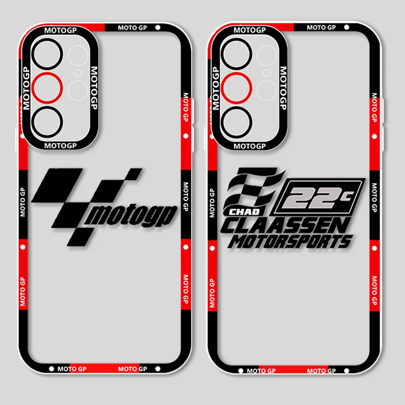 Fashion Moto-GP F1 Logo For Samsung Galaxy S23 S22 S21 S20 Pro FE Ultra A23 A52 A53 A71 Angel Eyes Transparent Phone Case