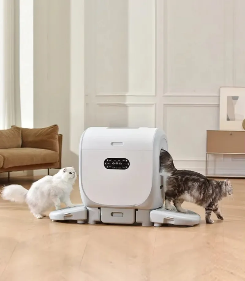 

Intelligent automatic cat litter box with 101L large space, self-cleaning function and APP control