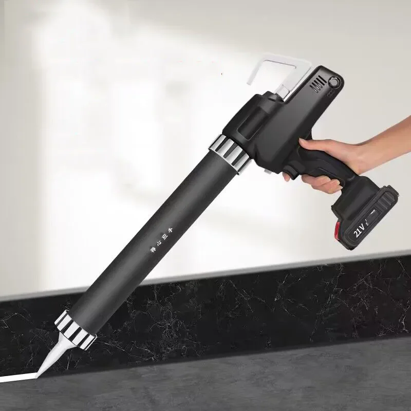 

21V Electric Cordless Caulking Guns Portable Glass Hard Rubber Sealant Gun Handheld Rechargeable Glue Gun With Battery