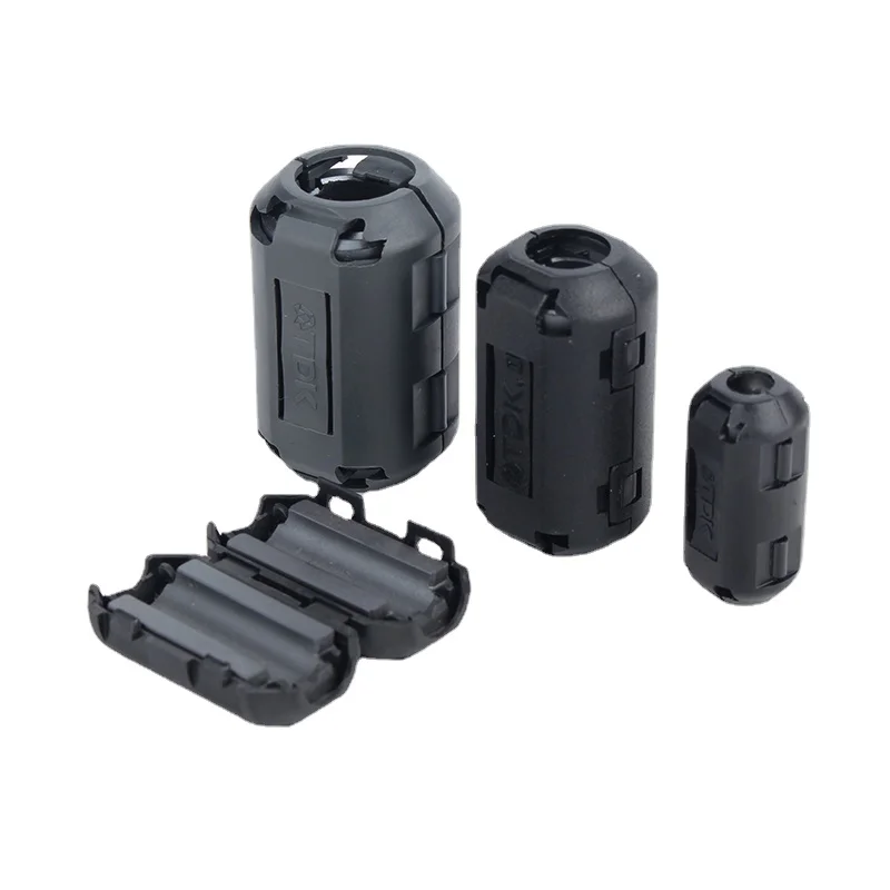 10 szt. Przeciwzakłóceniowy filtr pierścieniowy magnetyczny 5mm-13mm Clip-on RFI EMI wokół ferrytowego niklu złącze kabla audio — zdjęcie produktu 3