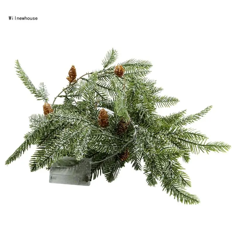 

Christmas Lights Pine Needle Indoor Outdoor Xmas Tree String Lights Winter Holiday New Year Decor Battery Powered 1.75m Dropship