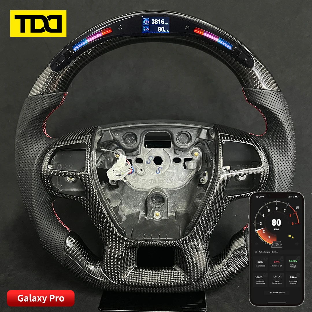 TDD Carbon Fiber LED Steering Wheel for Ford Raptor Customized Smart Galaxy Pro