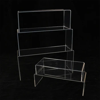 U 자형 투명 아크릴 디스플레이 라이저 스탠드, 쥬얼리 디스플레이 선반, 컵케이크 스탠드, 캔디 디저트 피규어 쇼케이스 고정물