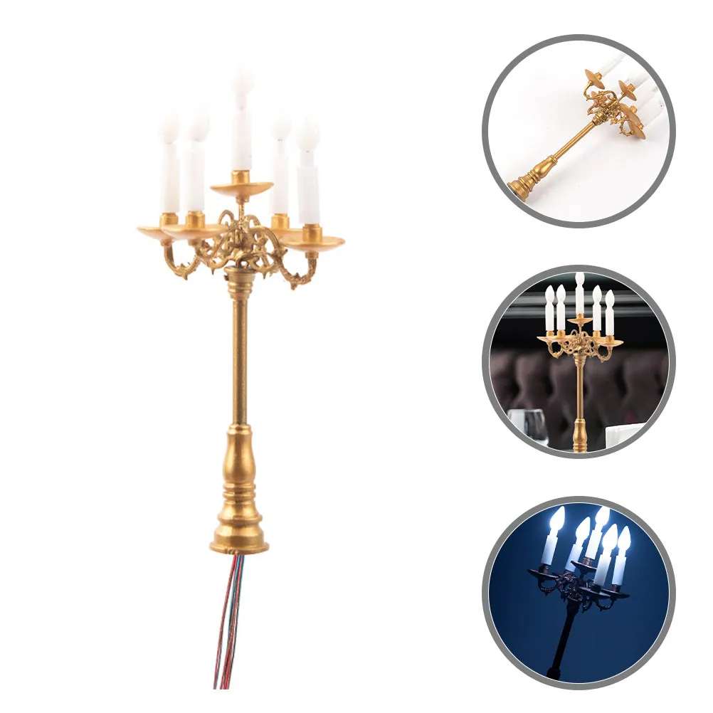 Petite bougie décorative pour miniatures, idéale pour la décoration miniature, les aménagements paysagers en miniatures, les tables de sable, un projet de bricolage créatif, une décoration chaleureuse et romantique.