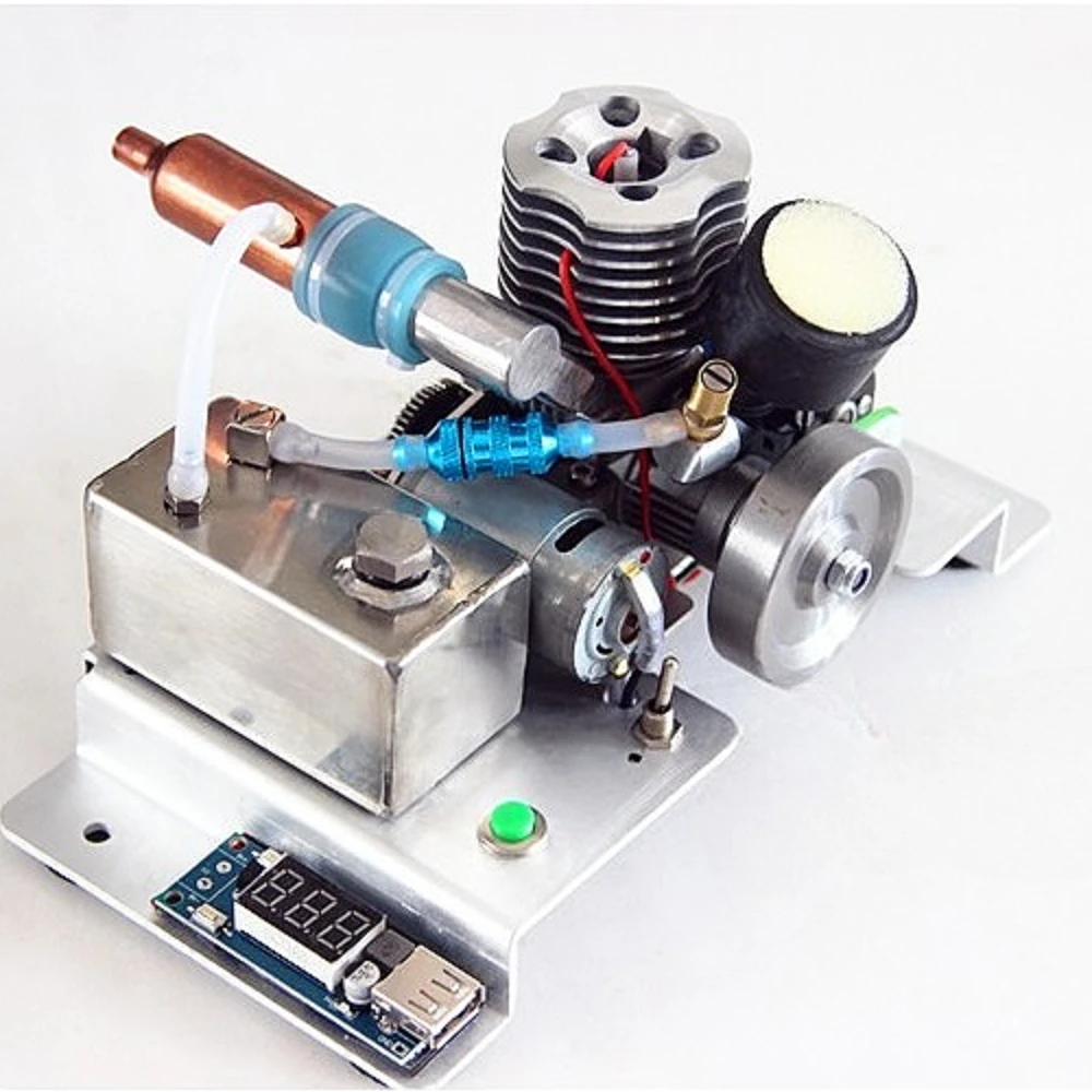 

15 Level Methanol Engine Model Micro Generator Model Pull Start Electric Start Version Metal Engine Precision Model Complete