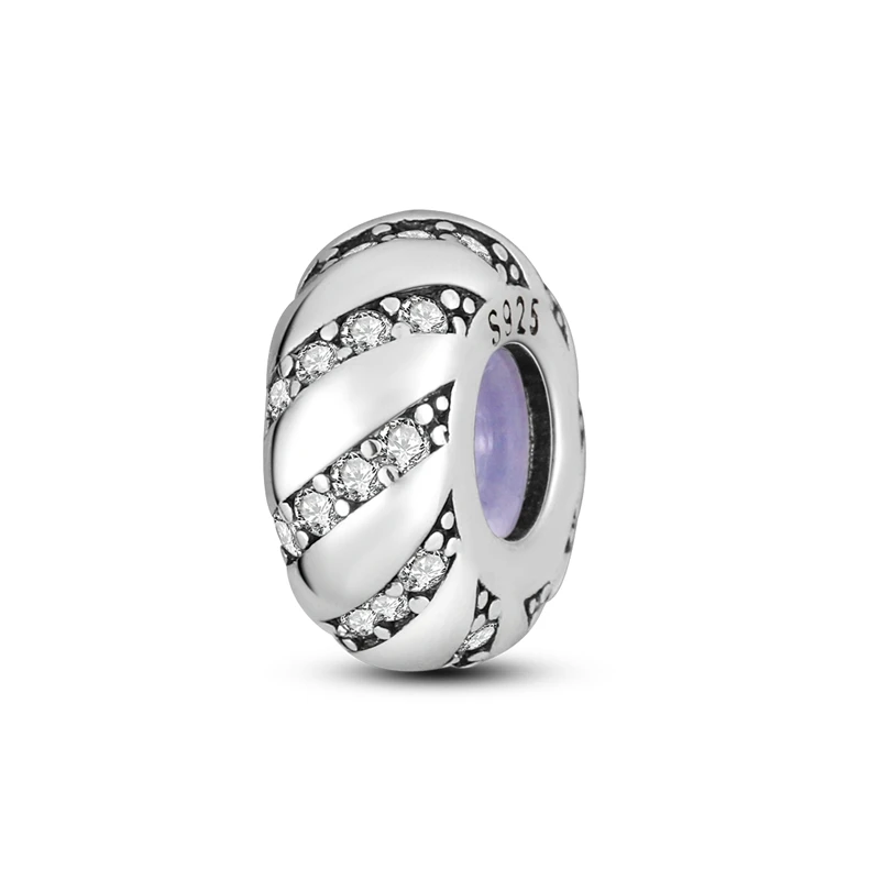 925 Sterling Silber Silikon Spacer Stopper Perlen Charms Schmuck Fit Original 925 Armband Für Frauen DIY Geschenk Party