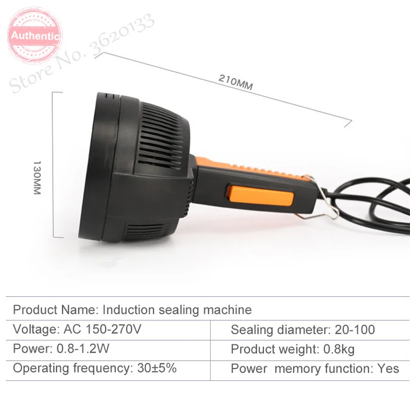 Cảm Ứng Điện Từ Máy Hàn Nhựa Nắp Máy Hàn Miệng Túi 20-100Mm Chất Liệu Nhôm Capper Nắp Máy Đóng Gói