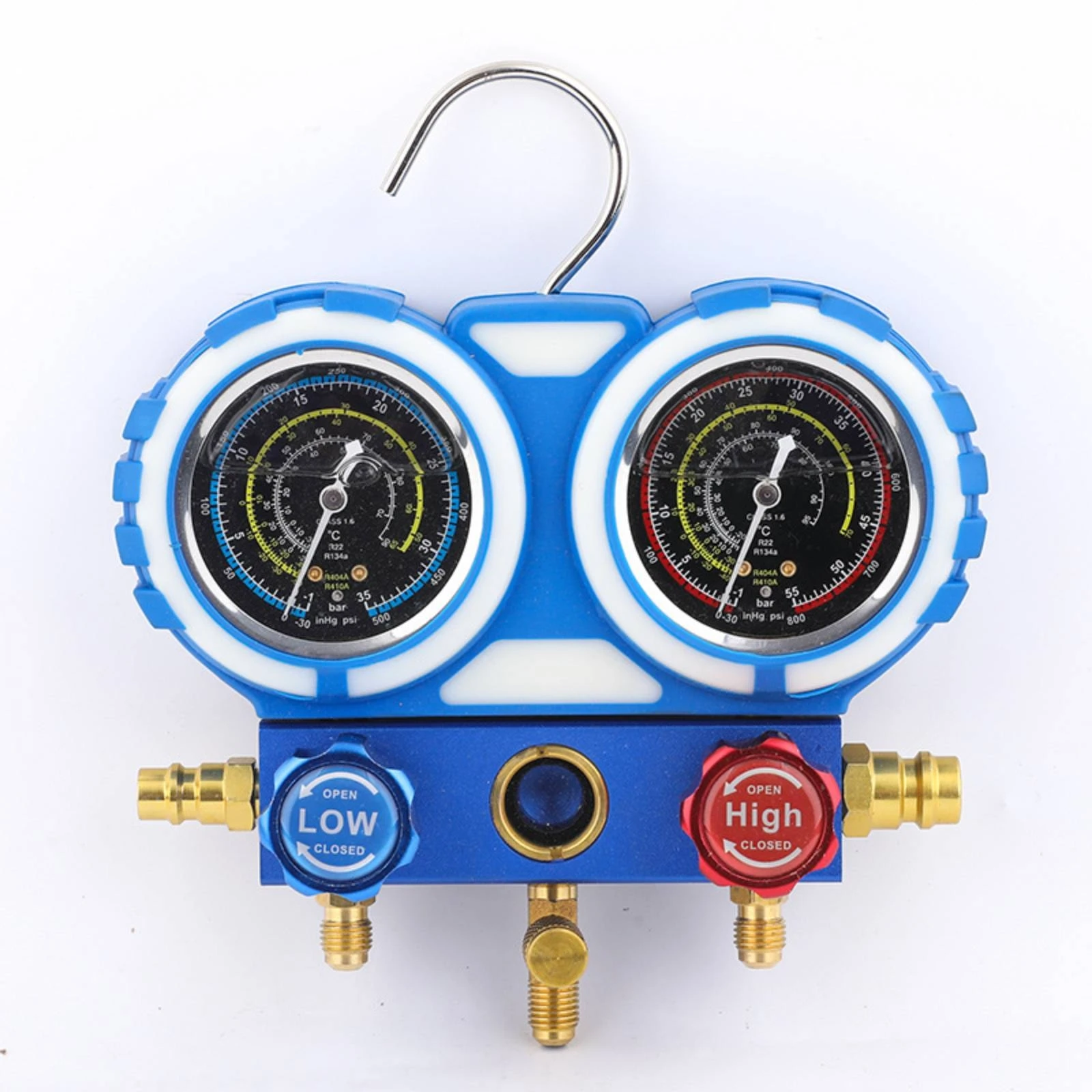 Automotive Air Conditioning Manifold Gauge Set 3-Way A/C Diagnostic Manifold Gauge Set Easy to Read Professional for Mechanics