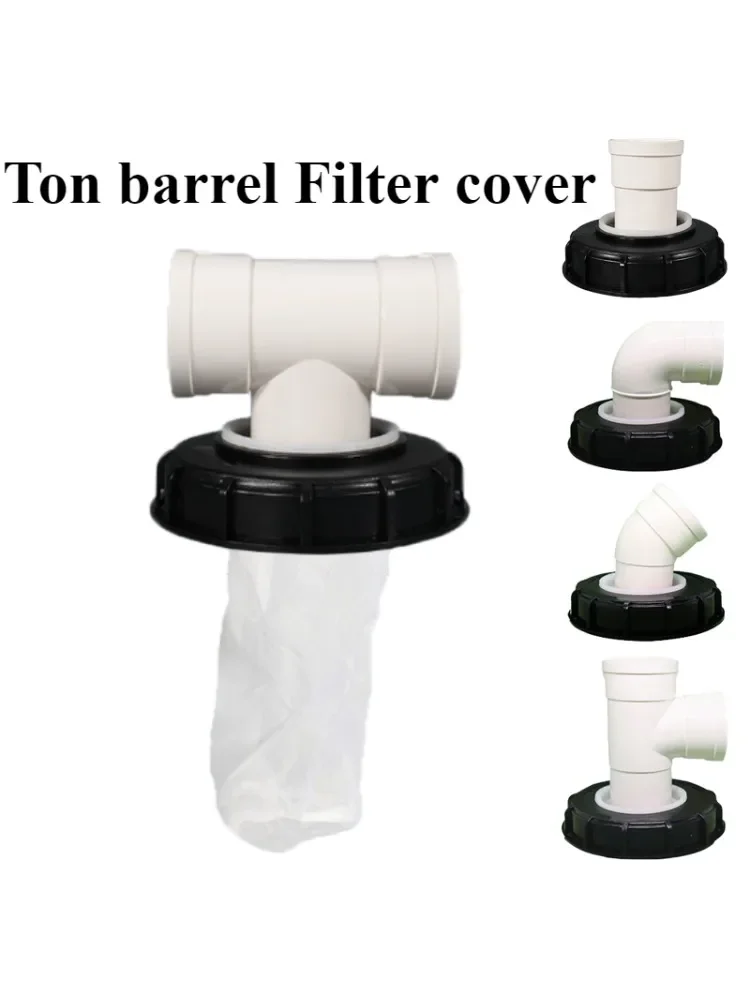 Ton Barrel Top Cover with Filter Bag IBC Ton Barrel Accessories Plastic Cap Resistant To Low Temperatures  Water Oil Can Be Used