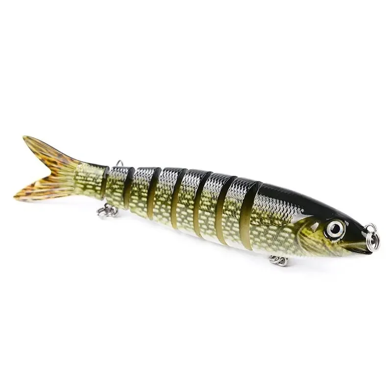 8 Segment Swimbait Fishing Lure 3pcs Set 135mm 19g Multi Jointed Slow Sinking Bionic 3D Eyes Fishing Tackles image 3