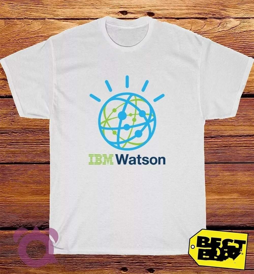 

2025 Summer New IBM Watson Logo Funny T-shirt Printed Cotton Round Neck T-shirt for Men and Women