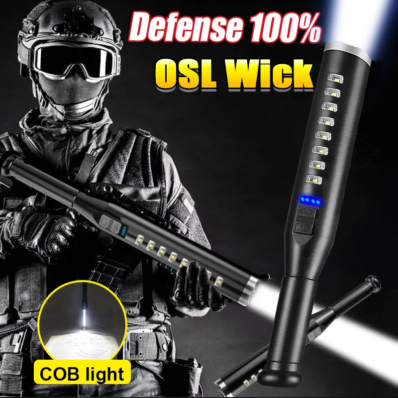 

Ультра яркий фонарик с бейсбольной битой, ABS, USB перезаряжаемый светодиодный фонарик для самообороны, игровой светильник, тактическая дубинка, аварийный фонарь