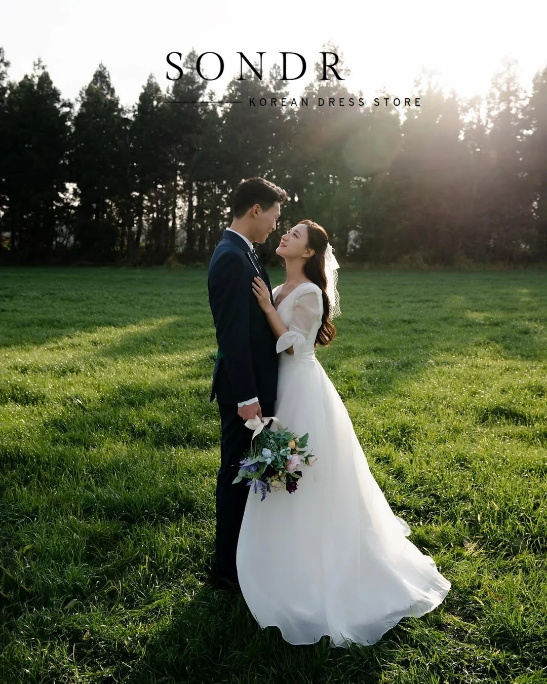 Suknie ślubne Sondr, eleganckie, w stylu koreańskim, na sesje zdjęciowe na świeżym powietrzu, z rękawami do połowy, dekolt w serek, z jedwabnej organzy, suknia ślubna, suknia wieczorowa