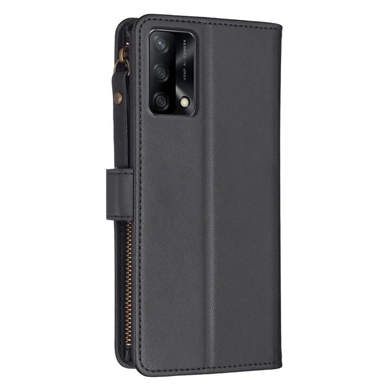 Double Layer Zipper Wallet Leather Case For OPPO A74 A94 A54S A54 A16S A55 5G A52 A92 A72 A16 Cover Card Slots Flip Coverings