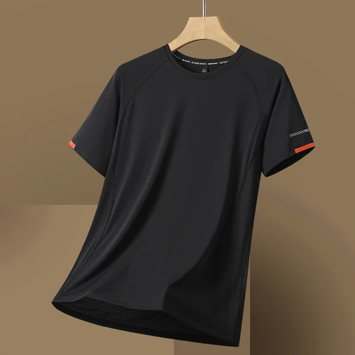 Imagen 2 del producto Para camiseta de verano 2025, camisetas informales de manga corta a la moda para correr de secado rápido para hombre, camisetas de gran tamaño 7XL 8XL