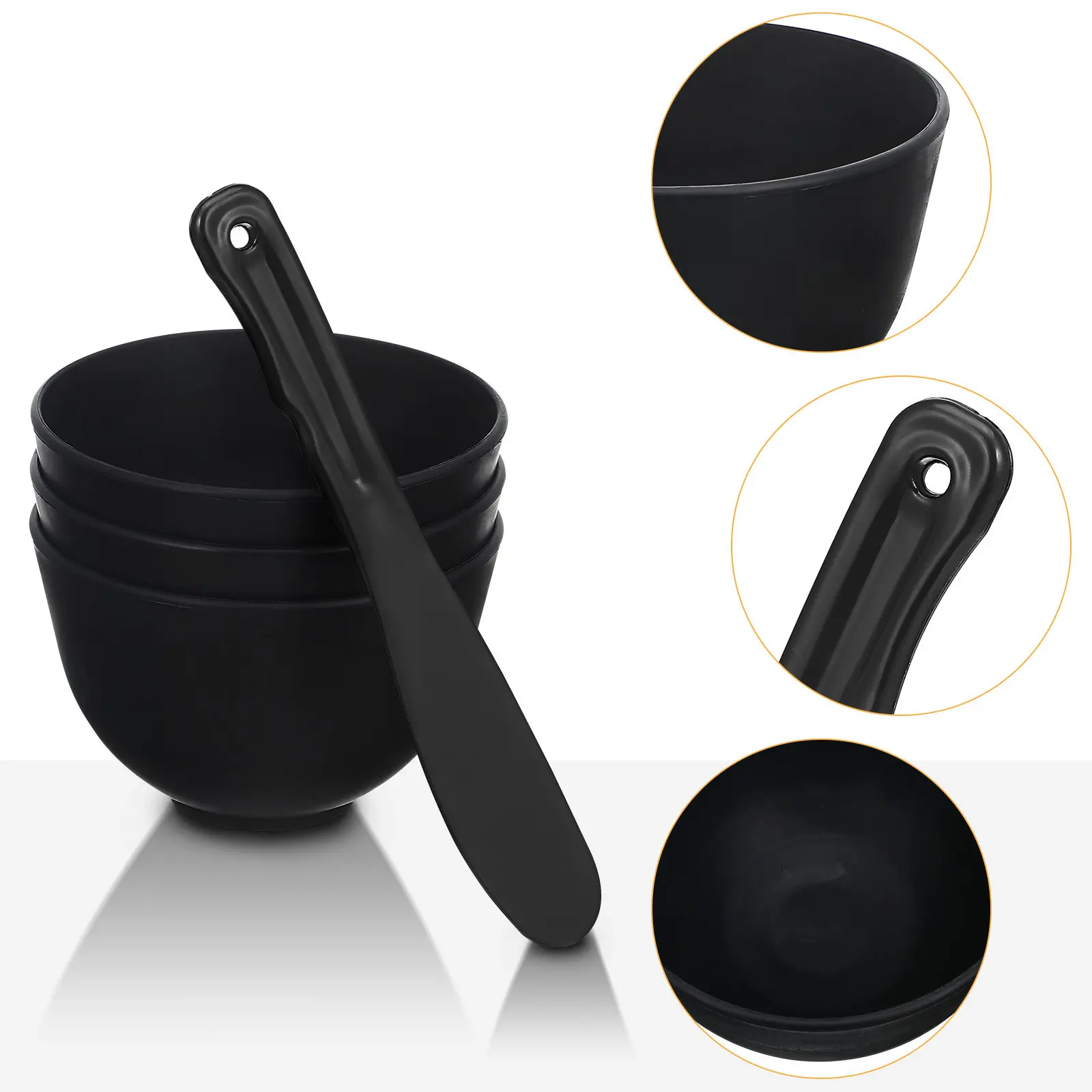 

Набор из 3 силиконовых чаш для смешивания, многоразовые, с глубоким дном, для спа-процедур, инструменты для ухода за лицом, контейнер для масок, шпатель для грязевых масок, чаша для ухода за кожей