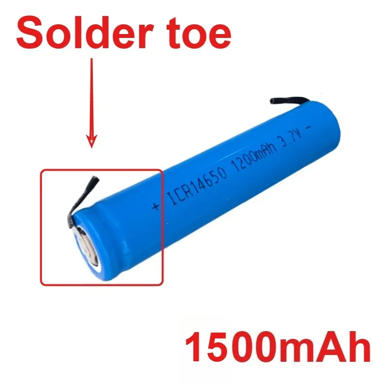ICR14650 3.7 فولت 1500 مللي أمبير بطارية ليثيوم أيون ليثيوم أيون قابلة للشحن لمصباح يدوي المتكلم اسلكية تخاطب الميكروفون