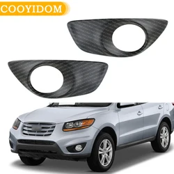 Car Fog Light Lamp Cover Trim For Hyundai Santa Fe 2009 2010 2011 2012 2013 Black Plastic Protective Cover 865232B700 865242B700