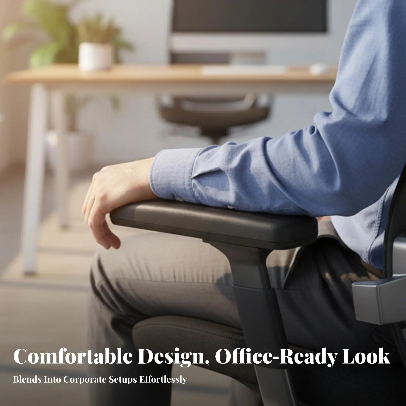Modern Office Armrest Pad for High Backrest for seat Armchair TPU PA Material Fixed Mount Screw Hole Design