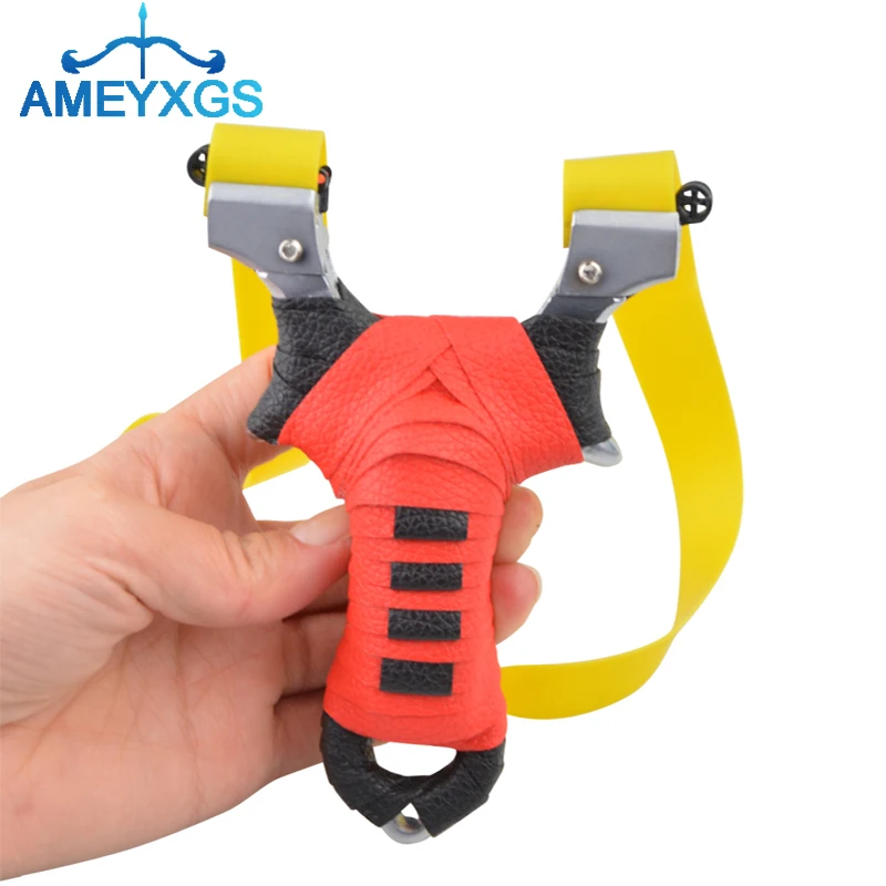 

1pc Powerful Slingshot High Quality Stainless Steel Slingshot Flat 3 Rubber Bands Outdoor Special for Shooting Hunting Practice