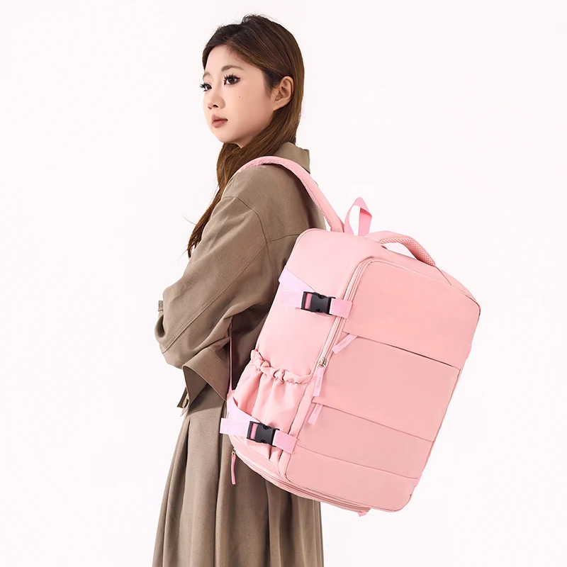 

Cross-Border Women's Backpack with a High-End Feel, Laptop Bag, Casual Travel Backpack with Shoe Compartment, Can Be Attached to a Trolley Backpack, Suitable for Students