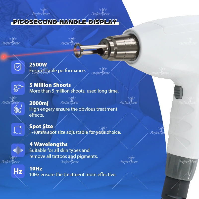 Perfectlaser Picosecond Tattoo Removal Machine for Acne Scars Pigmentation Melasma Pico Carbon Laser Treatment Beauty Aesthetic