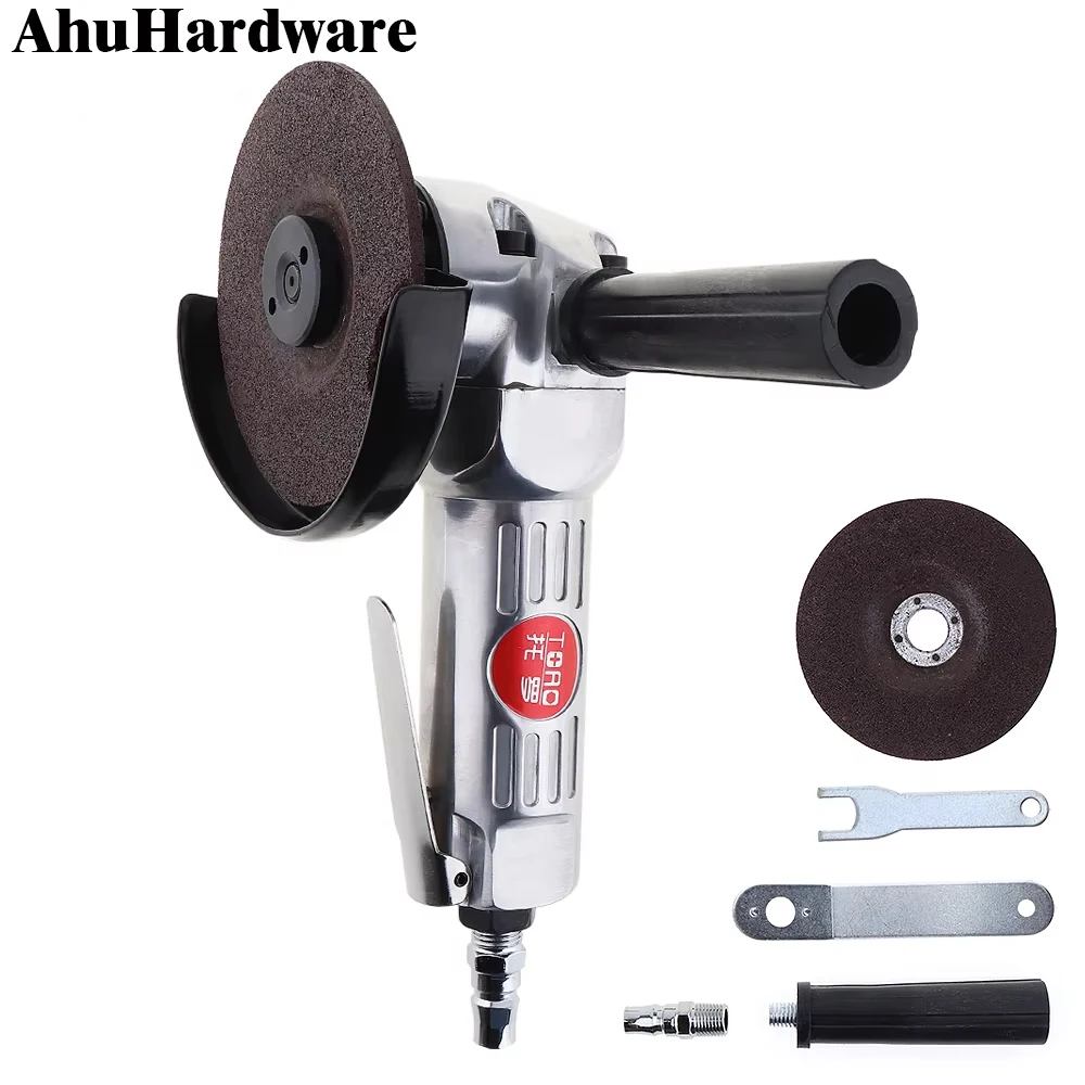

4 Inch Pneumatic Polisher Air Angle Grinder Mini High-speed Sliver/Blue for Machine Polished / Grinding / Cutting Pneumatic Tool