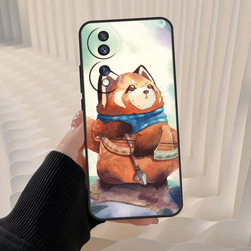Red Panda For Honor Magic 7 5 6 8 Pro Case For Honor 200 400 70 90 Lite X8c X8b X9a X9b X9c X9d Win RT - view 5